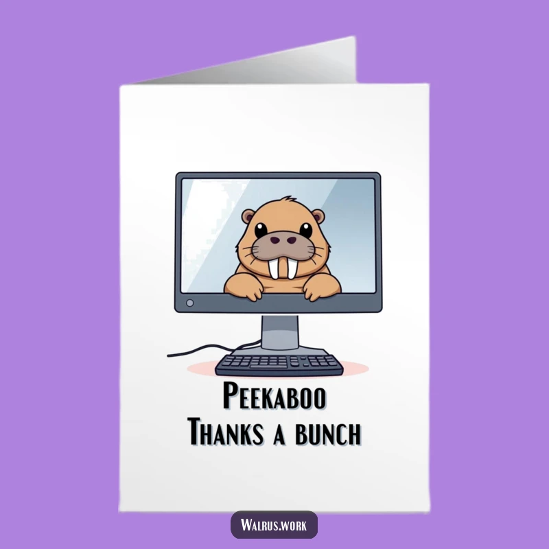 Free Printable Thank You Card: Walrus Digital Helper - Downloadable & Print at Home
