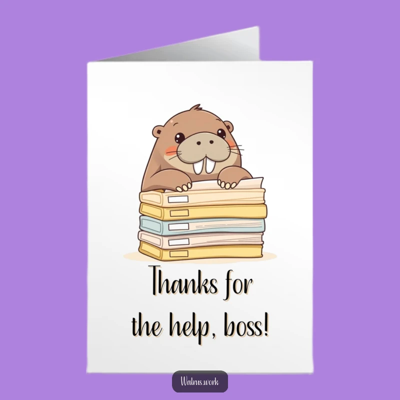 Free Printable Thank You Card: Investigating Walrus, Hilarious Downloadable Gift for Gratitude