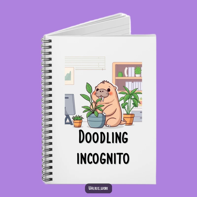 Funny Office Walrus Notebook - Jot Down Secrets Hilariously