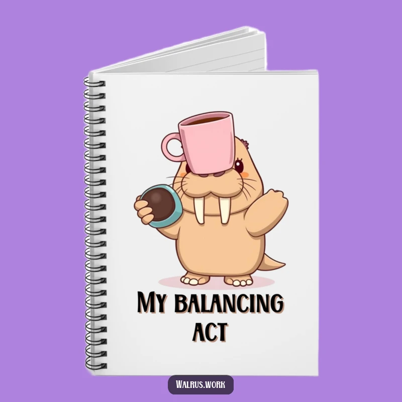 Funny Walrus Balancing Notebook: Jot Down Ideas with Hilarious Wobbles, Gift