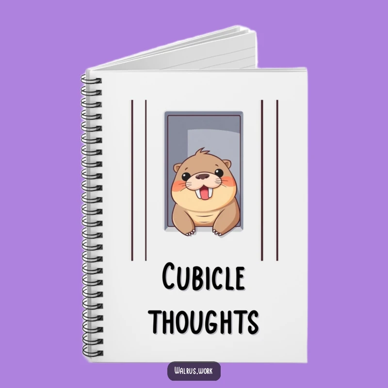 Funny Walrus Cubicle Peek Notebook: Jot Down Ideas with Hilarious Cheer