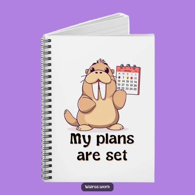 Funny Walrus Notebook: Calendar Glee for Notes, Perfect Gift