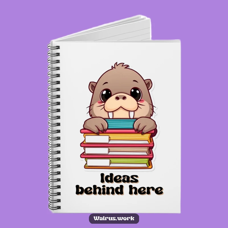 Funny Walrus Notebook, Curious Ideas Journal, Perfect Funny Gift for Students