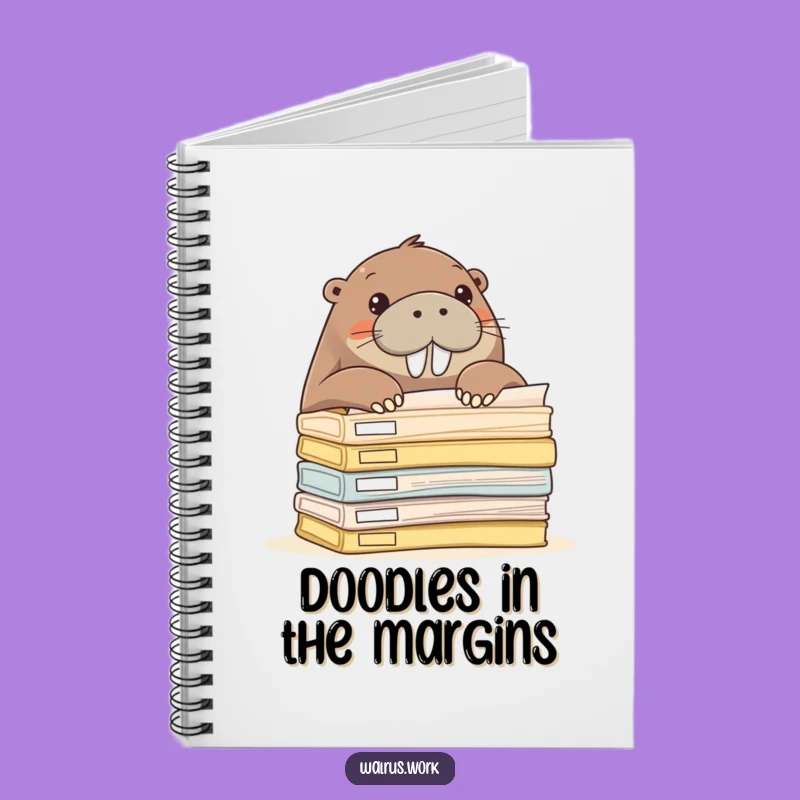 Funny Walrus Notebook - Curious Office Walrus Journal, Hilarious Stationery Gift