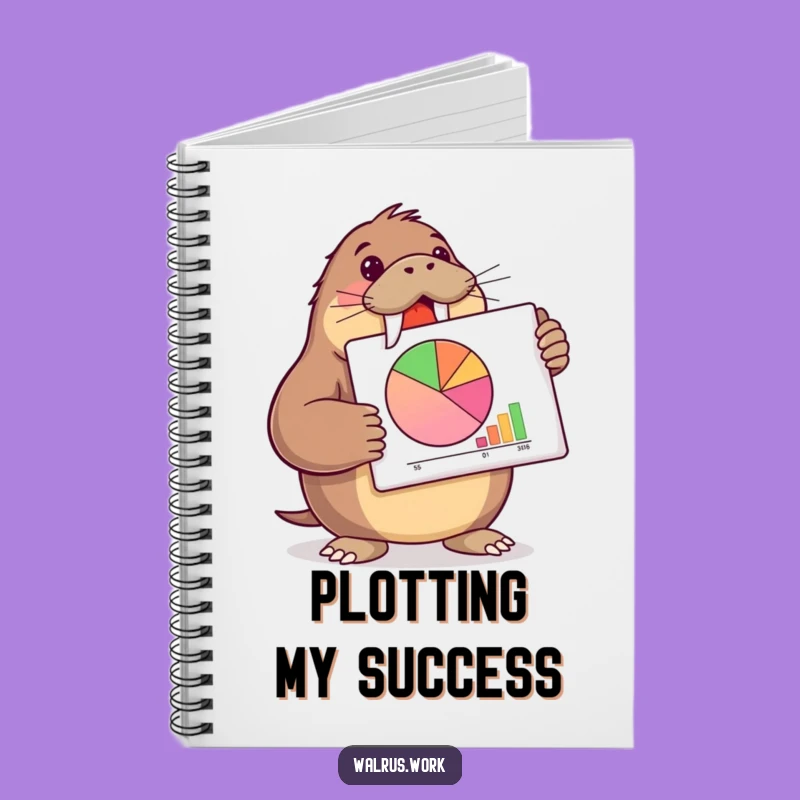 Funny Walrus Pie Chart Notebook - Jot Down Ideas Hilariously