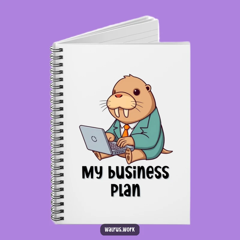 Funny Walrus Suit Laptop Notebook: Jot Down Ideas with Hilarious Business Focus