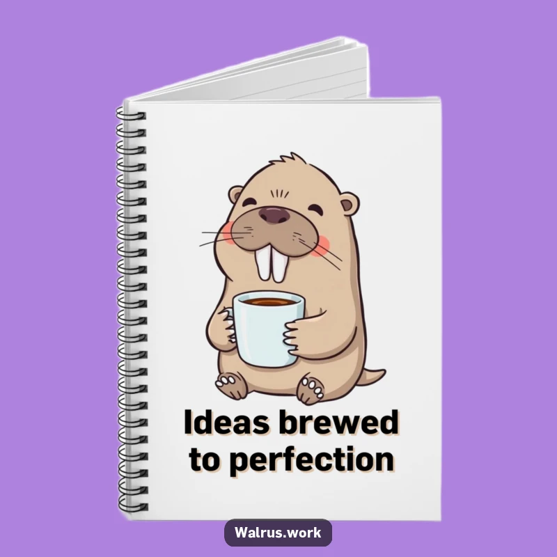 Funny Walrus Notebook: Coffee Lover's Journal, Perfect for Notes & Hilarious Gifting