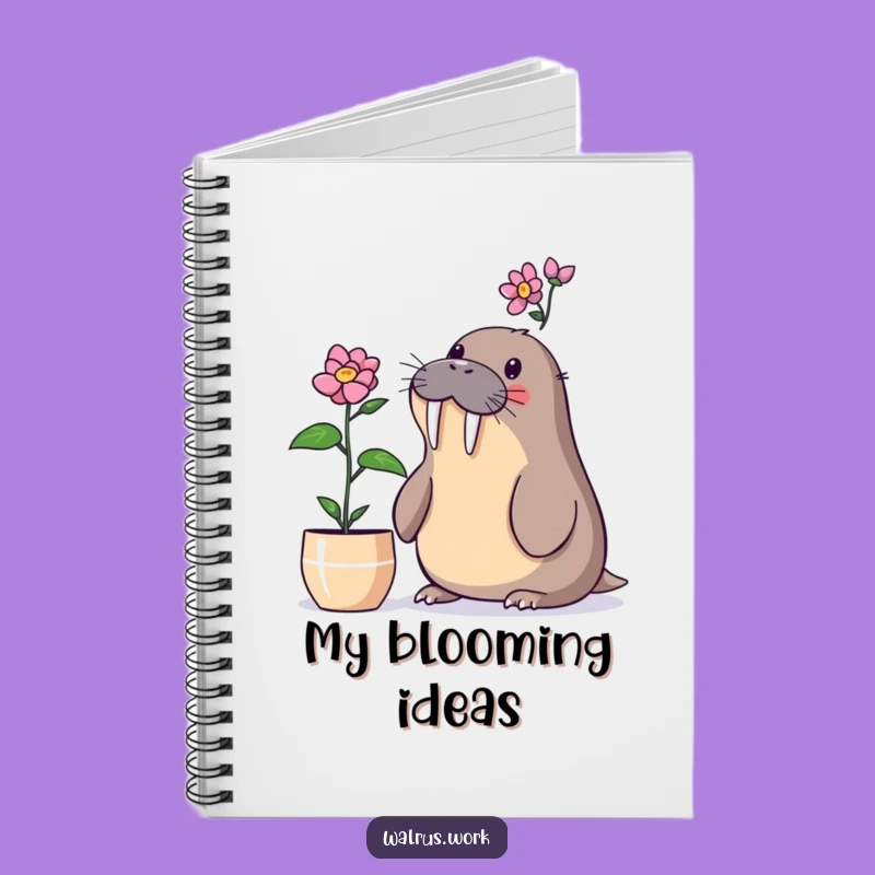 Funny Walrus Plant Surprise Notebook: Journal Your Green Discoveries
