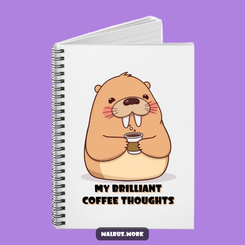 Funny Walrus Office Notebook: Jot Down Ideas with a Friendly Colleague