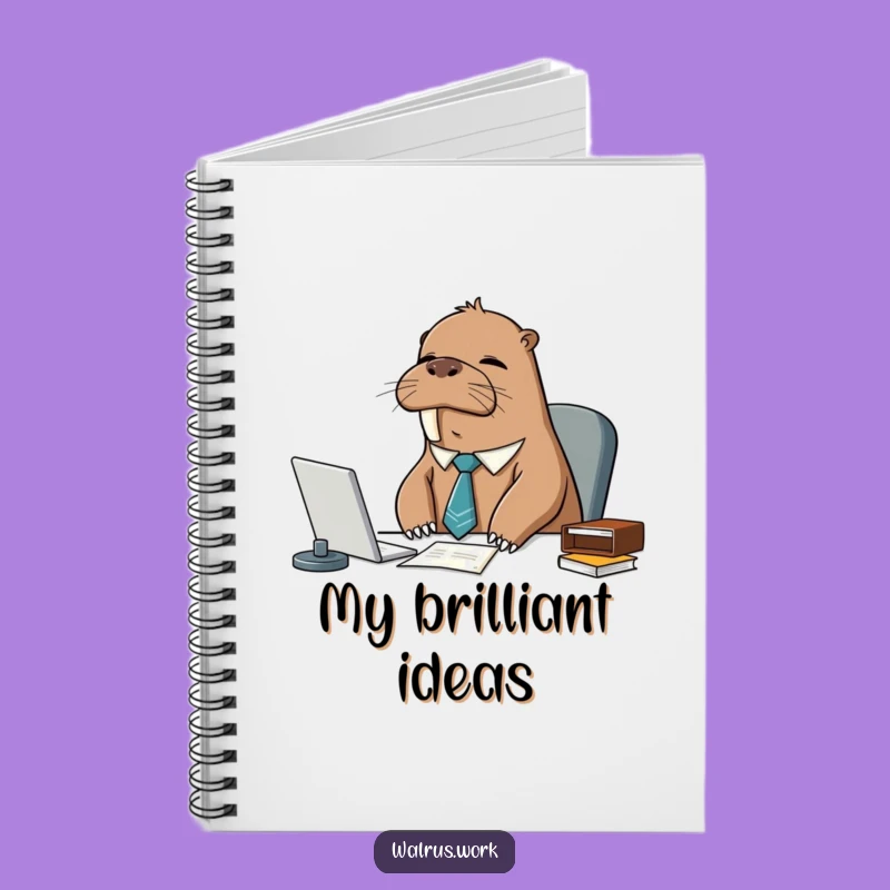 Funny Sleepy Walrus Tie Notebook: Hilarious Office Notes for Drowsy Ideas
