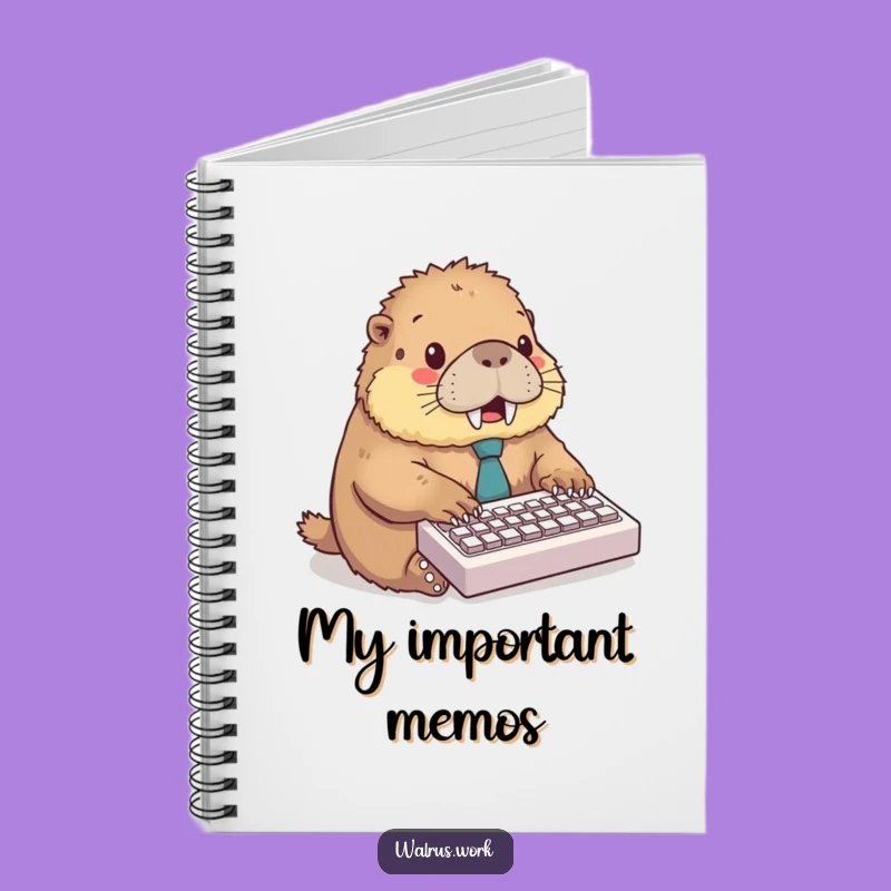 Funny Walrus Notebook: Jot Down Office Ideas Gift for Busy Bees