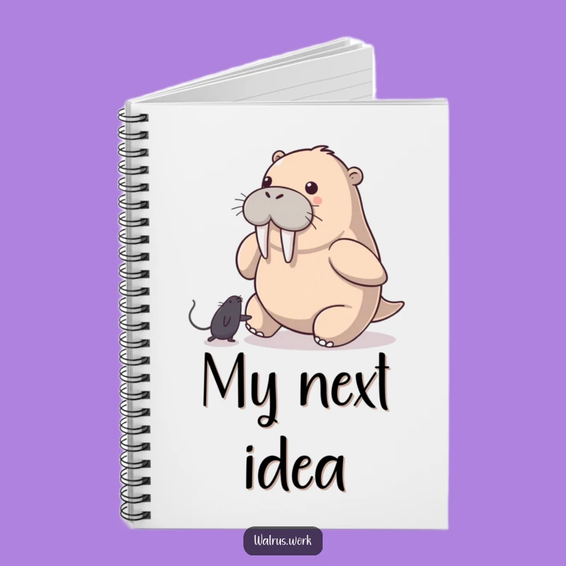 Funny Walrus Notebook: Mouse Pointer Chase for Notes, Tech Gift