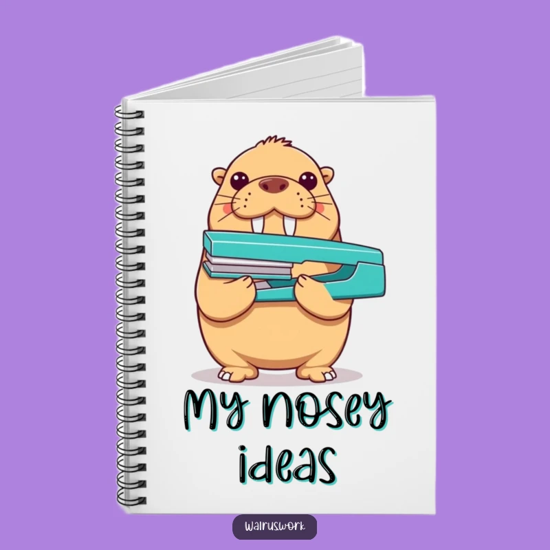 Funny Walrus Stapler Notebook: Hilarious Journal for Your Proudest Thoughts