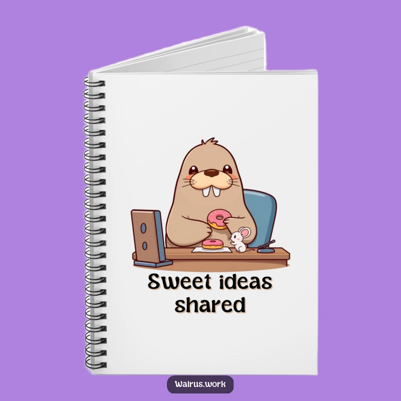 Funny Walrus Donut Notebook: Jot Down Sweet Ideas, Great Gift!