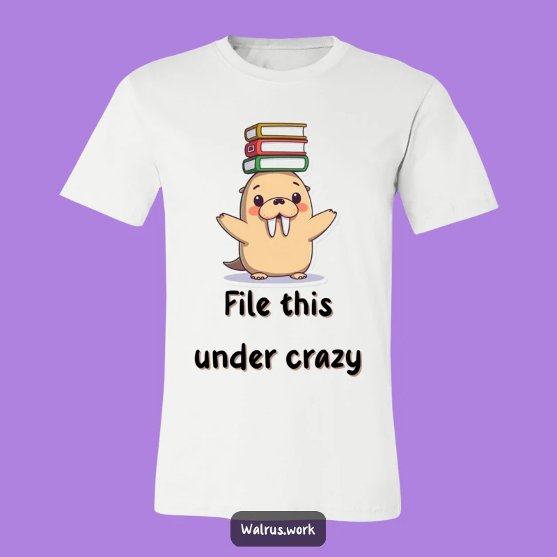 Funny Kawaii Walrus Overload T-Shirt - Wear Your Stress Hilariously!
