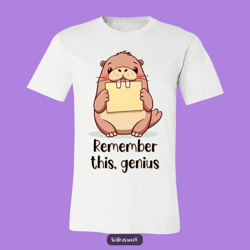 Funny Walrus Idea T-Shirt - Hilarious Presentation Gift for Go-Getters