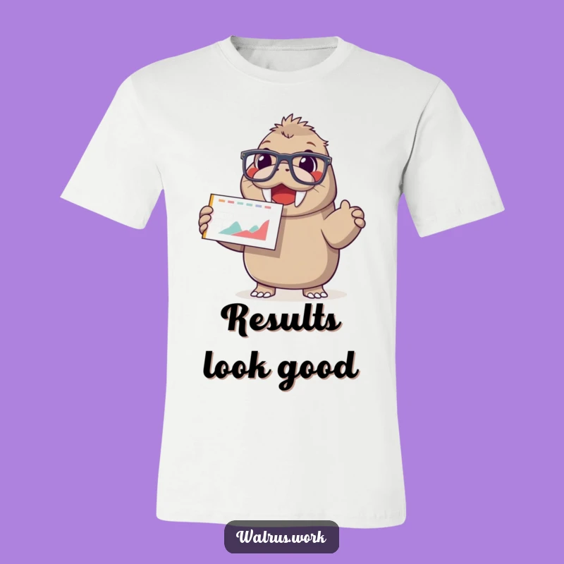 Funny Walrus Presentation Tee, Happy Chart Master Shirt, Perfect Funny Gift