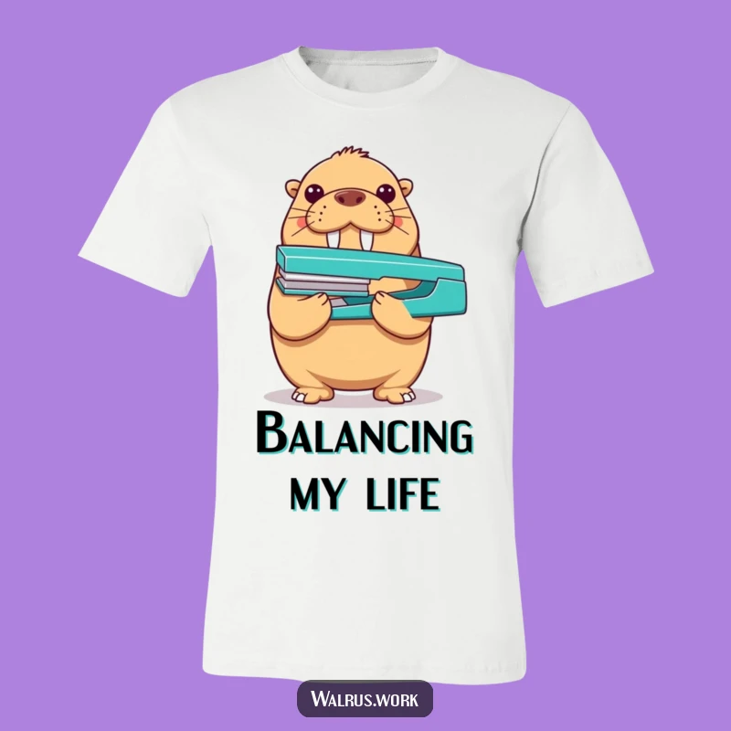 Funny Walrus Stapler T-Shirt: Hilarious Apparel for the Proud and Talented