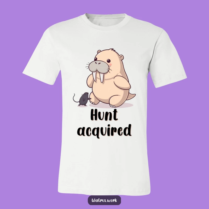Funny Walrus T-Shirt: Mouse Pointer Chase, Hilarious Tech Humor