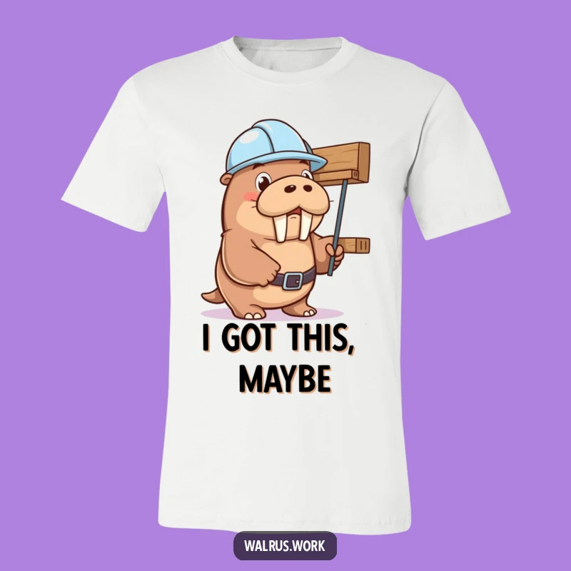 Funny Walrus Hard Hat T-Shirt: Wear Your Strength with this Hilarious Outfit