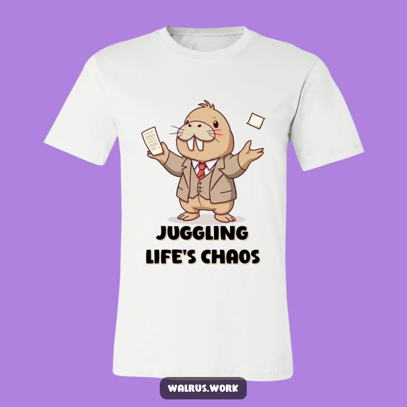 Funny Dapper Walrus Juggling T-Shirt: Business Bling, The Ultimate Funny Gift