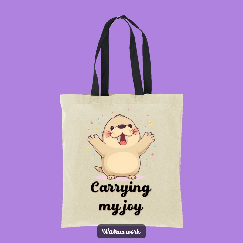 Funny Walrus Celebration Tote Bag: Carry Your Party Essentials
