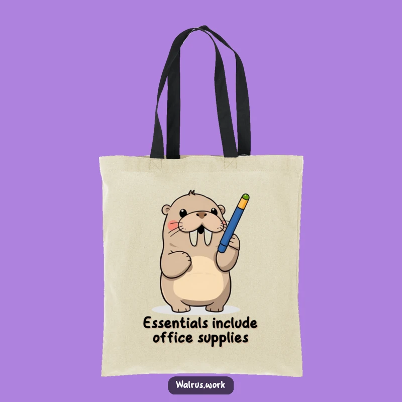 Funny Walrus Tote Bag: Carry Your Playful Side