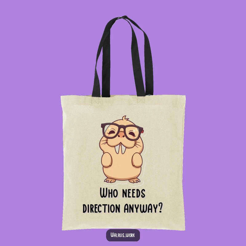 Funny Upside Down Glasses Walrus Tote Bag: Carry Your Laughs in Style