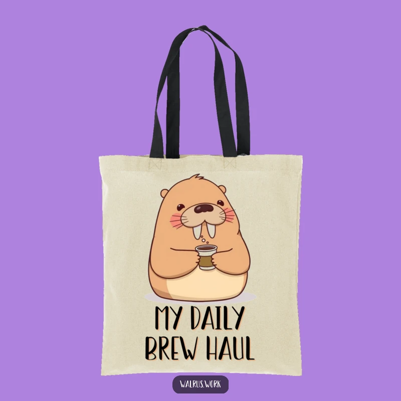 Funny Walrus Office Tote Bag: Carry Your Essentials with a Friendly Colleague