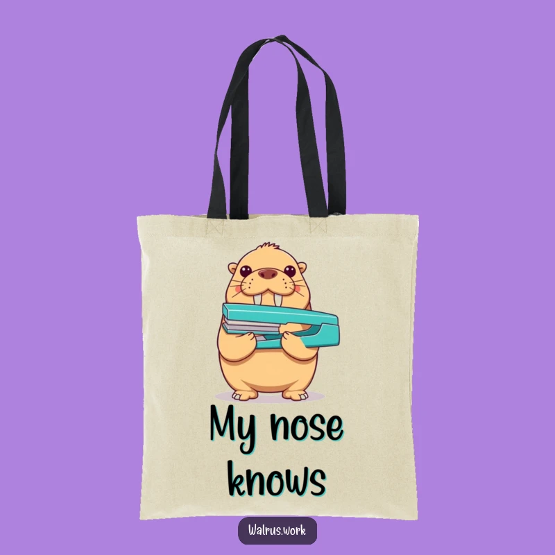 Funny Walrus Stapler Tote Bag: Carry Your Pride with Hilarious Style